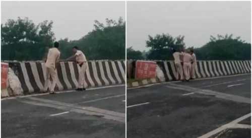 അപകടത്തില്‍ മരിച്ചയാളുടെ ശരീരം കനാലിലേക്ക് വലിച്ചെറിഞ്ഞ് ബിഹാര്‍ പോലീസ്