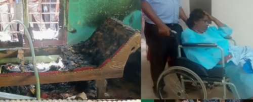 കയ്യും കാലും കെട്ടിയിട്ട് 61 കാരിയുടെ ആഭരണം തട്ടിയെടുത്തു, വീടിന് തീയിട്ടു ; പ്രതി പൊലീസുകാരന്റെ ഭാര്യ