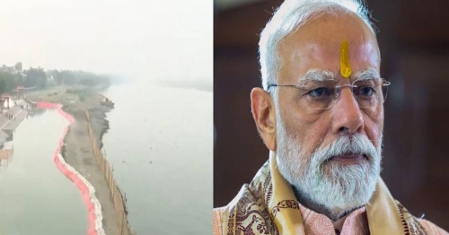 സാധാരണ ഭക്തര്‍ മലിന ജലത്തില്‍ കുളിക്കുമ്പോള്‍ പ്രധാനമന്ത്രിക്ക് മാത്രം ഫില്‍ട്ടര്‍ ചെയ്ത വെള്ളം ; ഛഠ് പൂജയ്‌ക്കെത്തുന്ന പ്രധാന മന്ത്രിയ്ക്ക് കൃത്രിമ യമുന ഘട്ട് നിര്‍മിച്ചെന്നാരോപിച്ച് ആം ആദ്മി